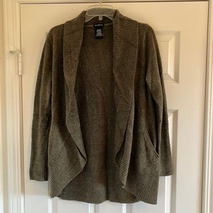 Army green cardigan